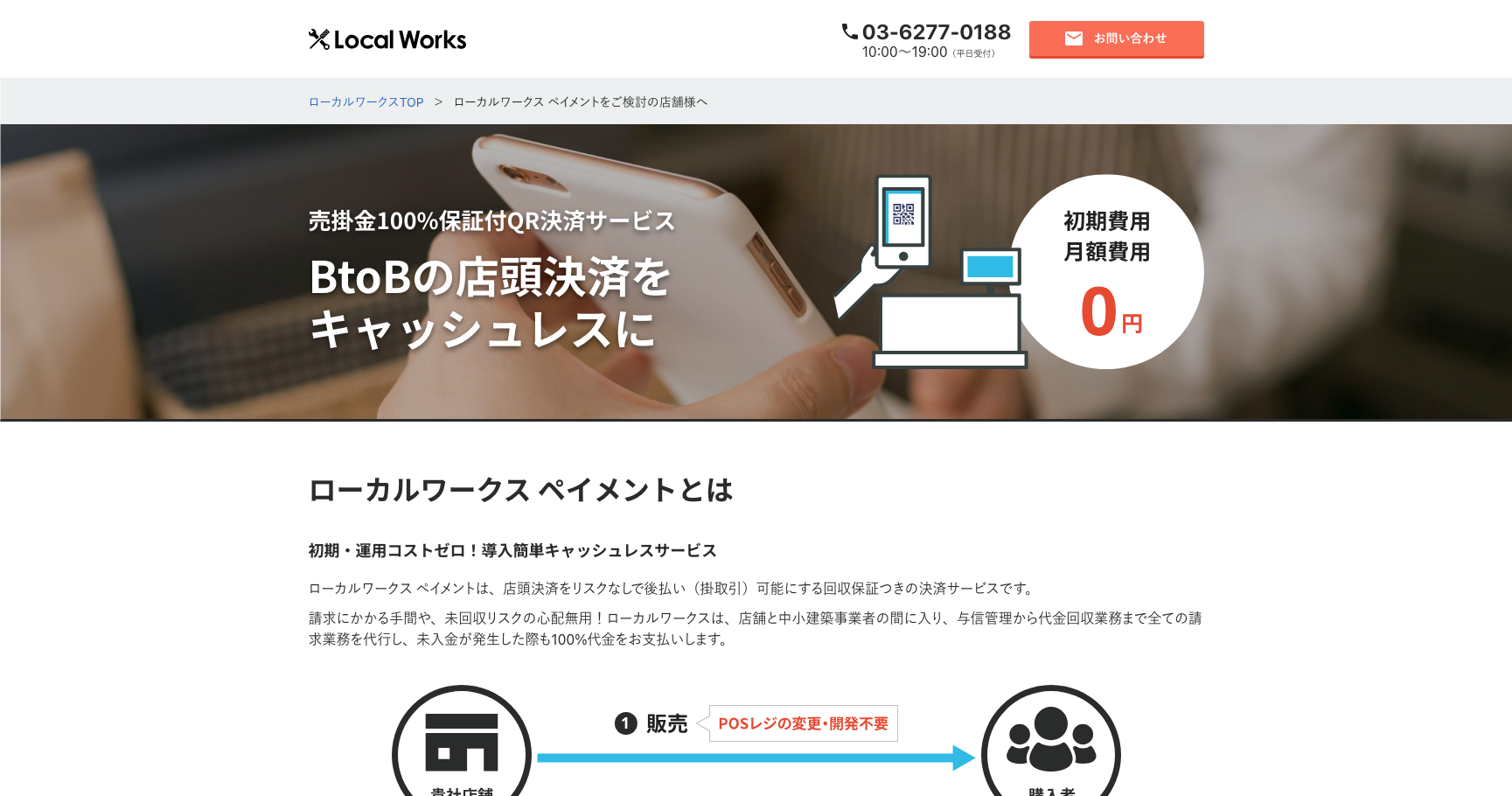 ローカルワークスペイメント公式サイトのスクリーンショット