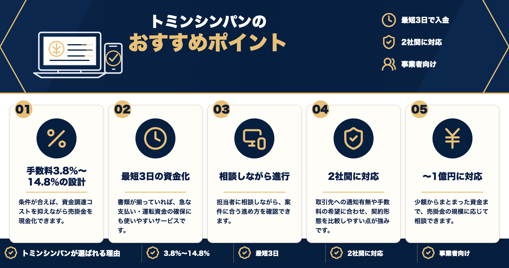 トミンシンパンのおすすめポイントをまとめた図解